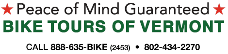 Peace of Mind Guaranteed • Bike Tours of Vermont